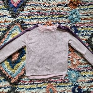 Two tone pink and purple sweater